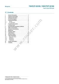 74HCT27BQ-Q100X Datasheet Page 15