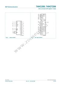 74HCT299PW Datasheet Page 3