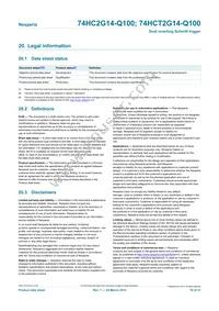 74HCT2G14GW-Q100H Datasheet Page 19