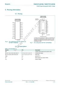 74HCT373BQ-Q100 Datasheet Page 4
