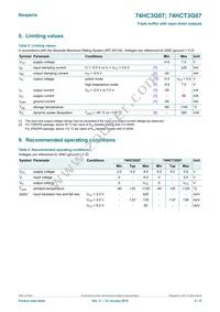 74HCT3G07GD Datasheet Page 3