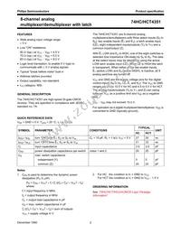 74HCT4351N Datasheet Page 3