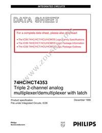 74HCT4353N Datasheet Cover