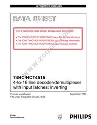 74HCT4515N Datasheet Page 2