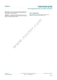 74HCT4538D-Q100 Datasheet Page 19