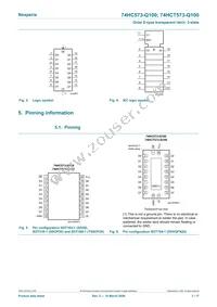 74HCT573DB-Q100J Datasheet Page 3