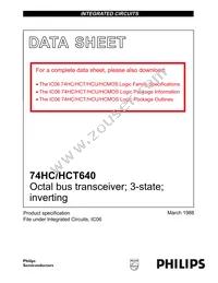 74HCT640D Datasheet Cover