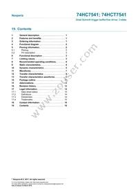 74HCT7541PW Datasheet Page 16