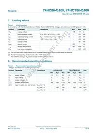 74HCT86PW-Q100 Datasheet Page 4