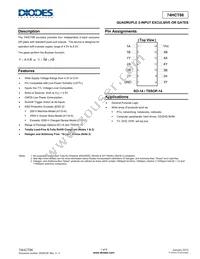 74HCT86T14-13 Datasheet Cover