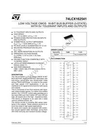 74LCX162541TTR Datasheet Cover