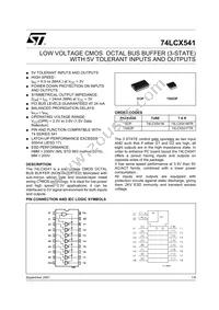 74LCX541TTR Datasheet Cover