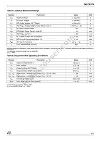 74LCX574TTR Datasheet Page 3