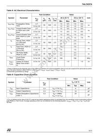 74LCX574TTR Datasheet Page 5