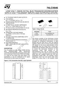 74LCX646TTR Datasheet Cover