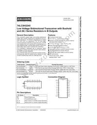 74LCXH2245MTCX Datasheet Cover