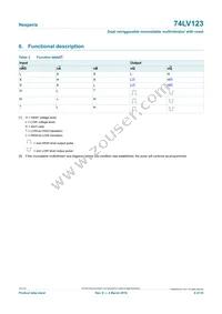 74LV123D/AUJ Datasheet Page 6