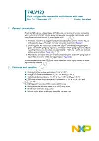 74LV123N Datasheet Cover