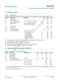 74LV123N Datasheet Page 7