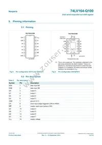 74LV164BQ-Q100X Datasheet Page 3