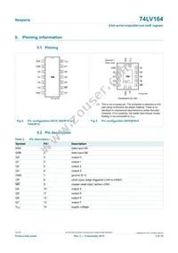 74LV164DB Datasheet Page 3