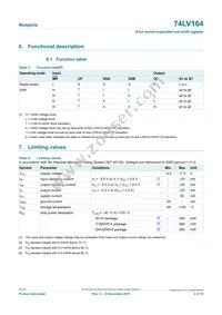 74LV164DB Datasheet Page 4