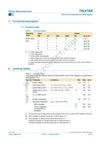 74LV164N Datasheet Page 5