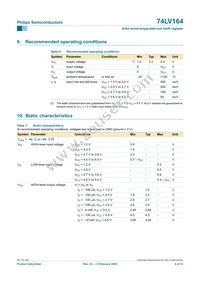 74LV164N Datasheet Page 6