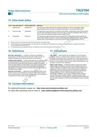 74LV164N Datasheet Page 20