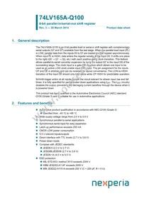 74LV165APW-Q100J Datasheet Cover