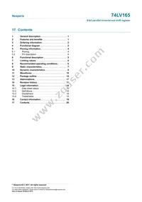 74LV165D/AUJ Datasheet Page 20