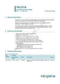 74LV17APWJ Datasheet Cover