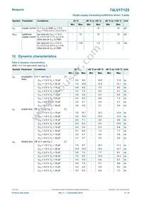 74LV1T125GXH Datasheet Page 6