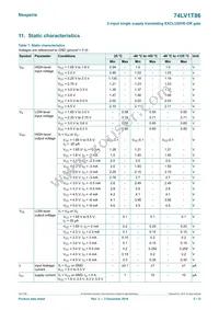 74LV1T86GXH Datasheet Page 5