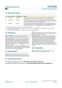 74LV4020DB Datasheet Page 19