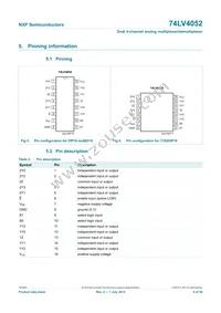 74LV4052N Datasheet Page 4