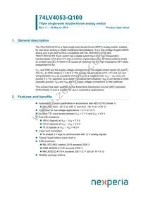 74LV4053BQ-Q100X Datasheet Cover