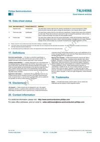 74LV4066N Datasheet Page 22