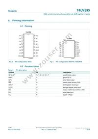 74LV595PW/AUJ Datasheet Page 4