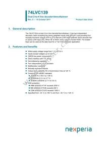 74LVC139PW/AUJ Datasheet Cover