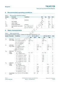 74LVC139PW/AUJ Datasheet Page 5