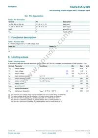 74LVC14AD-Q100J Datasheet Page 3