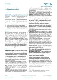 74LVC157APW/AUJ Datasheet Page 15