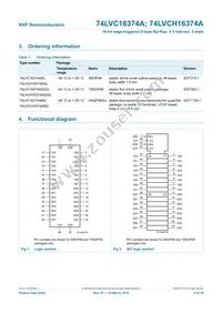 74LVC16374ABQ Datasheet Page 2