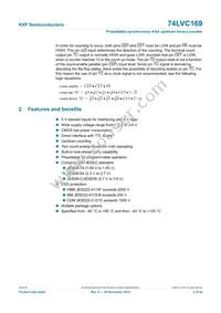 74LVC169D Datasheet Page 2