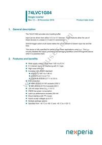 74LVC1G04GW Datasheet Cover