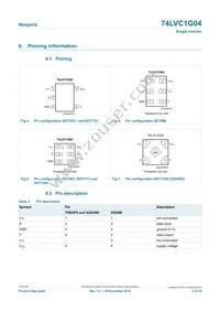 74LVC1G04GW Datasheet Page 3