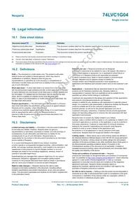 74LVC1G04GW Datasheet Page 17