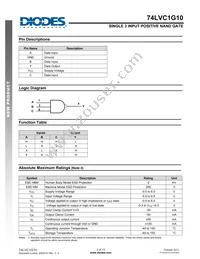 74LVC1G10FZ4-7 Datasheet Page 2