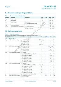 74LVC1G125GW Datasheet Page 5